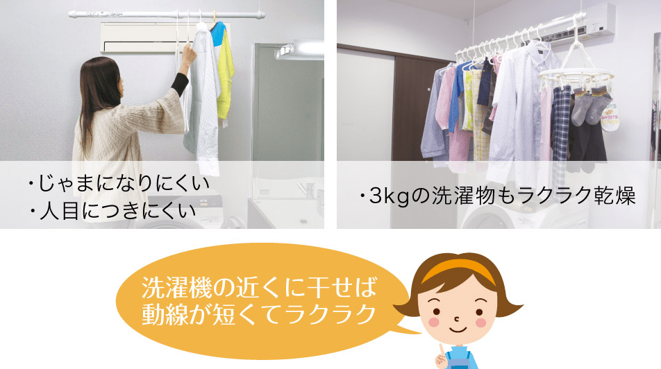 Panasonic「部屋干しファン せんたく日和」省スペース